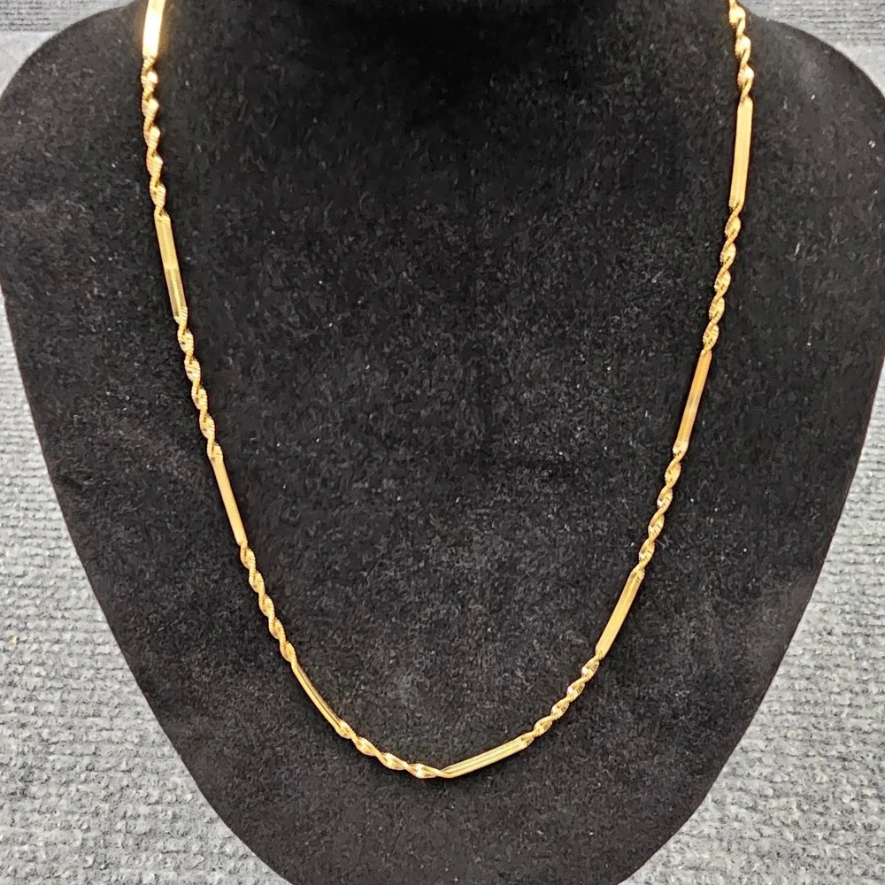 Spero‎ London Half Twisted Chain Necklace Women Singapore Link Gold Silver OS